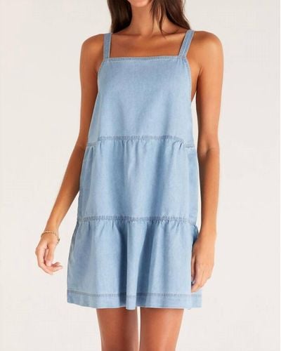 Z Supply Daniela Chambray Dress - Blue