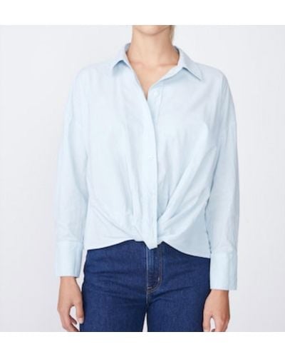 Stateside Long Sleeve Twist Front Shirt - White