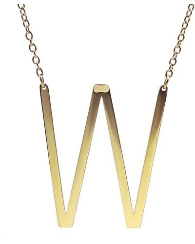 Savvy Cie Jewels 1" 18k Gold Lated Necklace - Metallic
