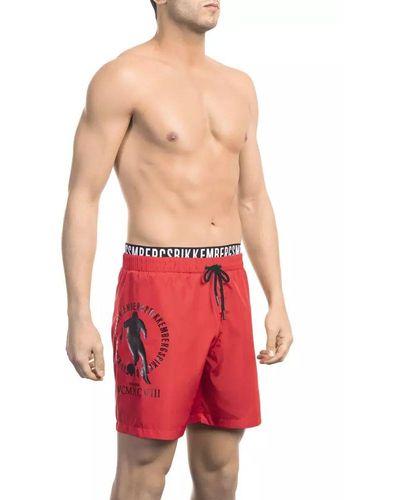 Bikkembergs Polyester Swimwear - Red