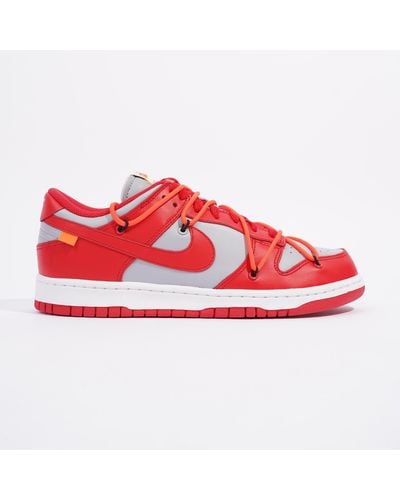 NIKE X OFF-WHITE Nike X Off Dunk Low College Leather - Red