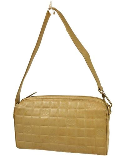 Chanel Chocolate Bar Leather Shoulder Bag (pre-owned) - Metallic