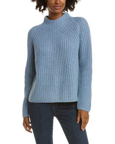 Vince Chunky Shaker Rib Wool & Alpaca-blend Sweater - Blue