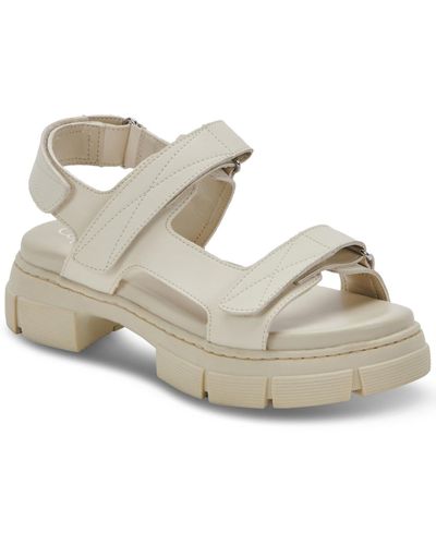 Aqua College Hux Casual Open Toe Platform Sandals - White