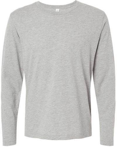 Alternative Apparel Cotton Jersey Long Sleeve Cvc Go-to Tee - Gray