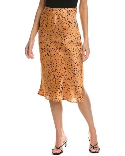 city sleek Printed Midi Skirt - Orange