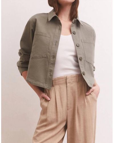 Z Supply Cropped Twill Jacket - Natural