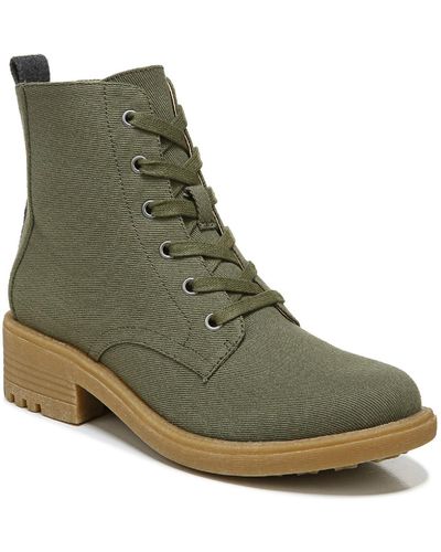 LifeStride Kunis Canvas Comfort Insole Ankle Boots - Green