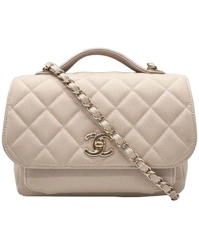 Chanel Leather Shoulder Bag (pre-owned) - Natural
