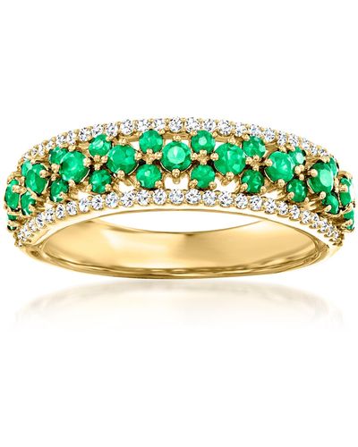 Ross-Simons Emerald And . Diamond Ring - Green