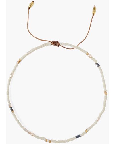 Chan Luu 18k Anklet With Pearls In Natural Mix - White