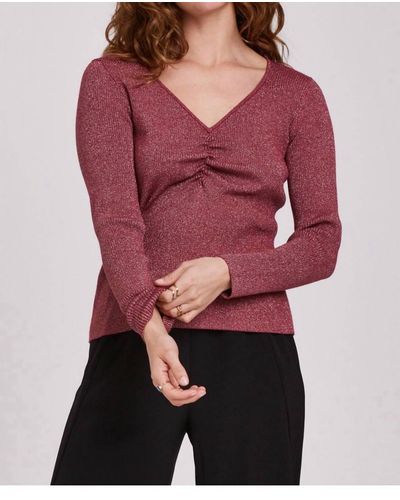 Another Love Leighton Long Sleeve Top - Red