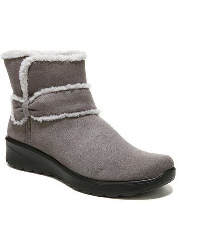 Bzees Glaze Pull-on Casual Ankle Boots - Gray