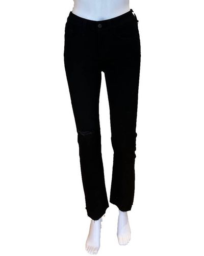 Jen7 Slim Straight Jeans - Black
