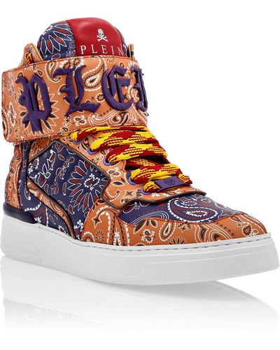 Philipp Plein Hi-top Sneakers Paisley - Multicolor