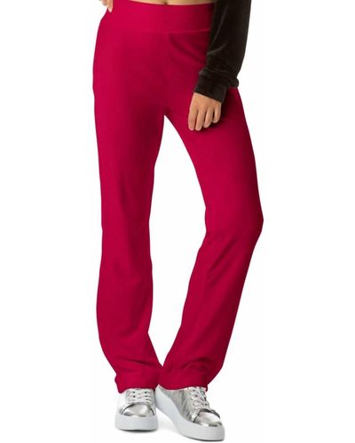 Juicy Couture Velour Track Pant - Red