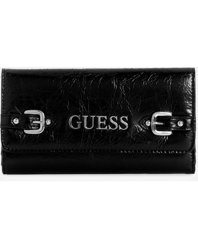 Guess Factory Dementri Slim Clutch Wallet - Black