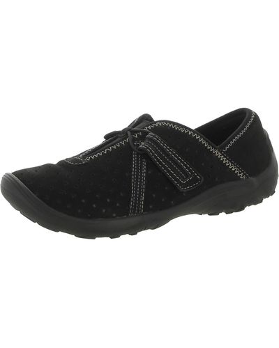 Clarks Fiana Braley Leather Perforated Casual And Fashion Sneakers - Black