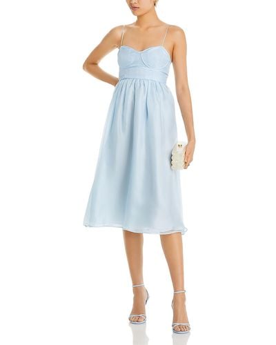 Aqua Hasha Bustier Sleeveless Fit & Flare Dress - Blue