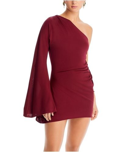 Cult Gaia Amani One Shoulder Mini Cocktail And Party Dress - Red