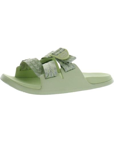 Chaco Chillos Adjustable Padded Slide Sandals - Green
