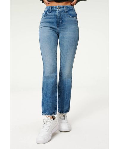 GOOD AMERICAN Curve Straight Jeans - Blue