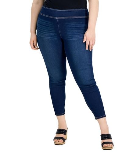 INC Plus High Rise Pull On jeggings - Blue