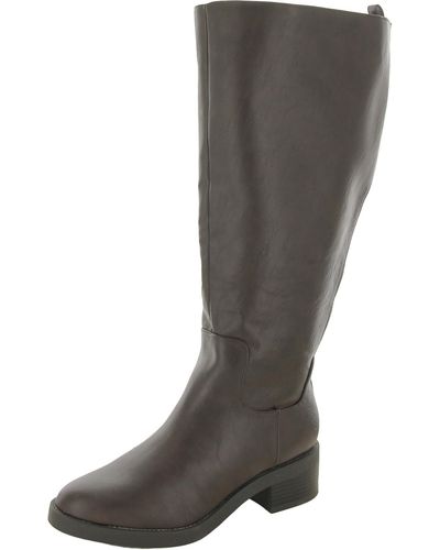 LifeStride Blythe Faux Leather Wide Calf Knee-high Boots - Gray