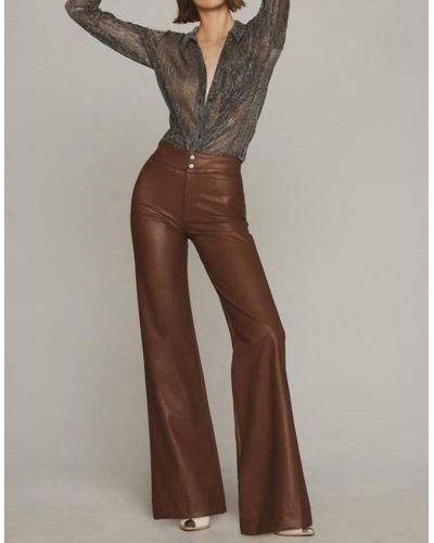 ASKK NY Brighton Vegan Leather Pants - Brown