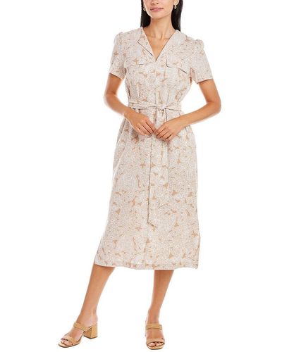 Jones New York Linen-blend Shirtdress - Natural