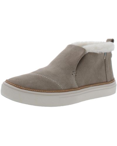 TOMS Paxton Suede Slip On Chukka Boots - Gray