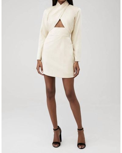 Keepsake Emilio Long Sleeve Mini Dress - Natural