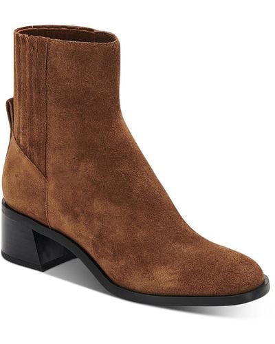 Dolce Vita Layton Suede Casual Ankle Boots - Gray