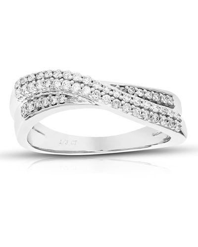 Vir Jewels 1/3 Cttw Round Lab Grown Diamond Wedding Engagement Ring .925 Sterling Prong Set - Metallic