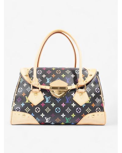 Louis Vuitton Beverly Gm Multicoloured Monogram / Leather Coated Canvas Shoulder Bag - White