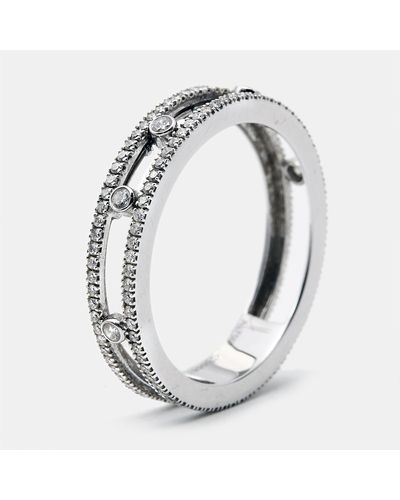 Messika Move Romane Diamond 18k Gold Wedding Ring - Metallic