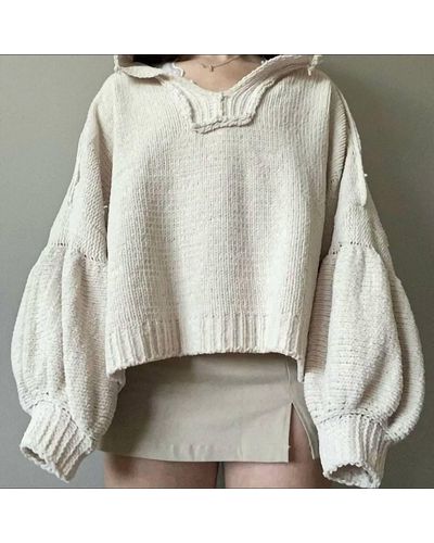 Pol Casual Long Sleeve Hooded Sweater - Gray