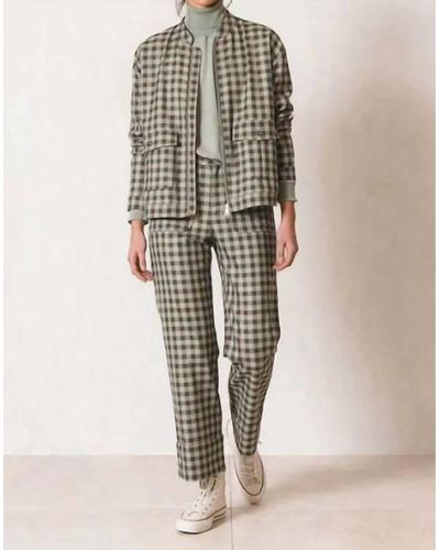 indi & cold Vichy Checked Bomber Jacket - Multicolor