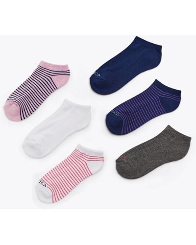 Nautica Athletic Low-cut Socks, 6-pack - Blue