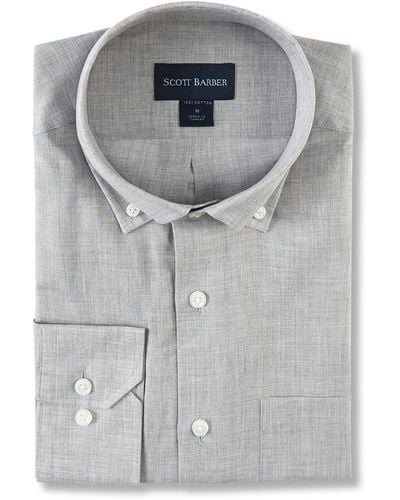Scott Barber Heathered Chambray Solid - Gray