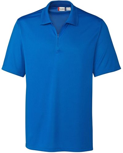 Clique Malmo Snag Proof Zip Polo Shirt - Blue