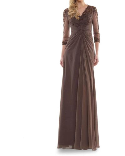 Marsoni by Colors Twist Waist Gown - Brown