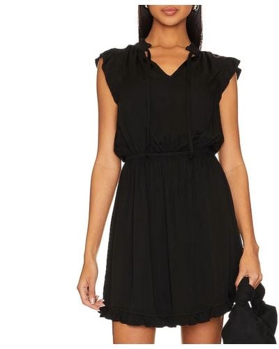 Bella Dahl Ruffle Sleeve Mini Dress - Black
