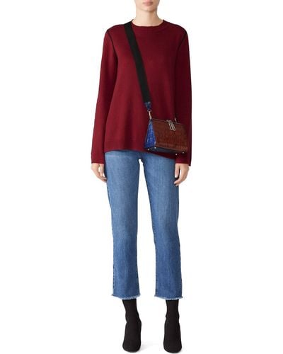 Michael Stars Pinot Pullover Sweater - Red