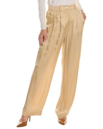 DONNI. Silky Pleated Trouser - Natural