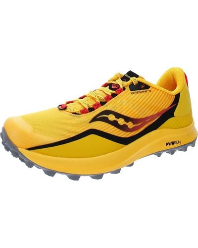 Saucony Peregrine 12 Fitness Workout Running Shoes - Yellow