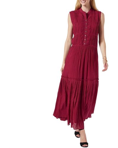 Joie Cantralla Maxi Cotton Dress - Red