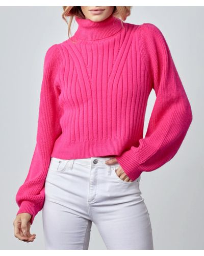 ..,merci Ribbed Turtleneck Sweater - Pink
