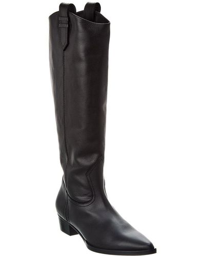 FRAME Le Dallas Leather Knee-high Boot - Black
