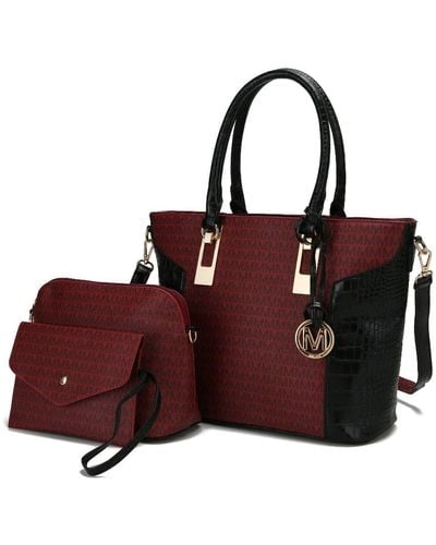 MKF Collection by Mia K Shonda 3pc Tote - Red